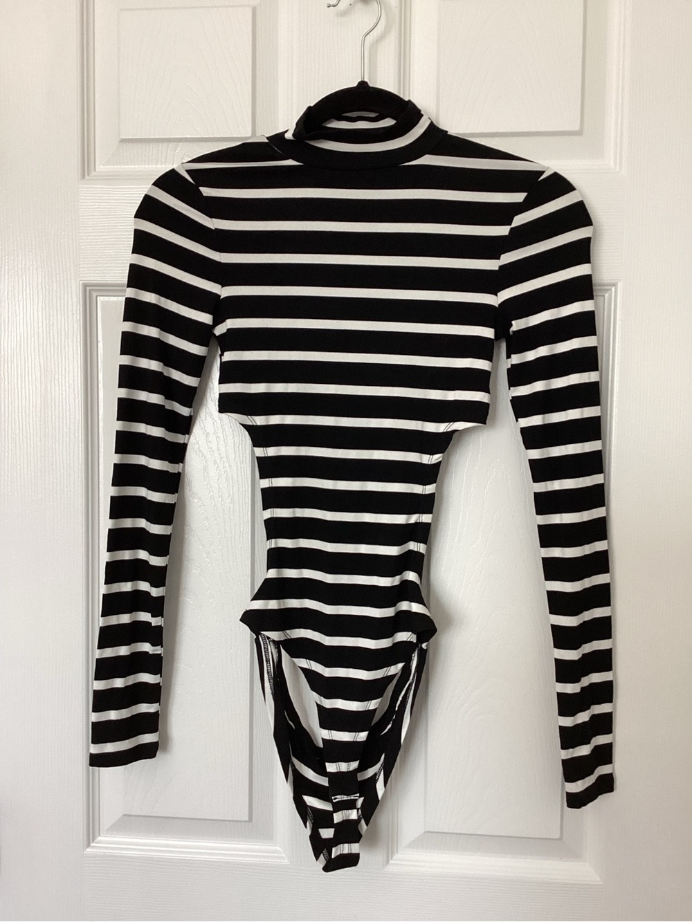 Rehab Black & White Striped Festival Bodysuit